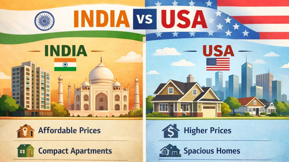 India vs USA real estate comparison